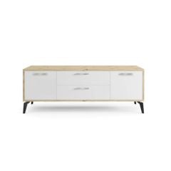 Sude Tv Sehpa Keçe Meşe Beyaz 150*55*40 cm