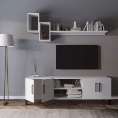 Özel Tasarım Tv Ünitesi Beyaz 180*55*40 cm