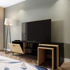 Zigon Sehpalı Tv Ünitesi Safir Meşe 180*55*42 cm