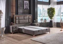Milano Çift Jakarlı Kumaş Orthopedic Bölgesel Torba Yay Sistemli Yatak Seti (Yatak+Baza+Başlık)