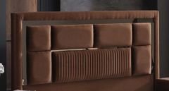Brown Diamond XL Keten Lifli Organik Pedli Yatak Seti (Yatak+Baza+Başlık)
