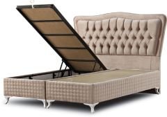 Golden Delux Çıkarılabilir Kılıflı Kendinden Pedli DSC Yaylı 4 Mevsim Ergonomik Yatak Seti (Yatak+Baza+Başlık)