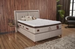 Plume Comfort Pedli Organik Torba Yaylı Ortopedik Doğal Yatak Seti (Yatak+Baza+Başlık)