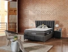 Serenity Kendinden Pedli DSC Yaylı Ortopedik Yatak Seti (Yatak+Baza+Başlık)