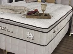 Wool Touch Pedli Koyun Yünü Torba ve Paket Yaylı Ortopedik Yatak Seti (Yatak+Baza+Başlık)