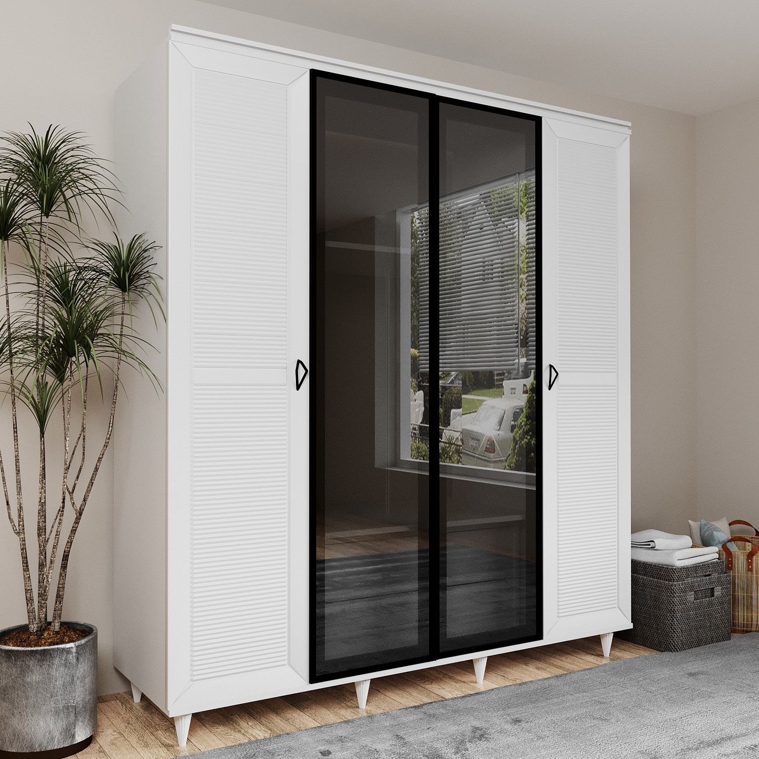 Hira 4 Kapılı Gardırop 180*53*208 cm