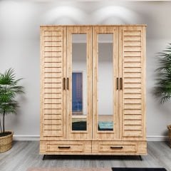 Panjurlu 4 Kapılı Gardırop 160*47*206 cm