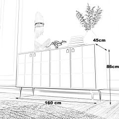 Dubai 4 Kapaklı Konsol 160*45*86 cm