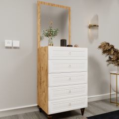 Aliser 5 Çekmeceli Aynalı Şifonyer 176*47*70 cm