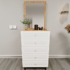Aliser 5 Çekmeceli Aynalı Şifonyer 176*47*70 cm