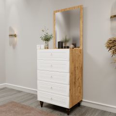 Aliser 5 Çekmeceli Aynalı Şifonyer 176*47*70 cm