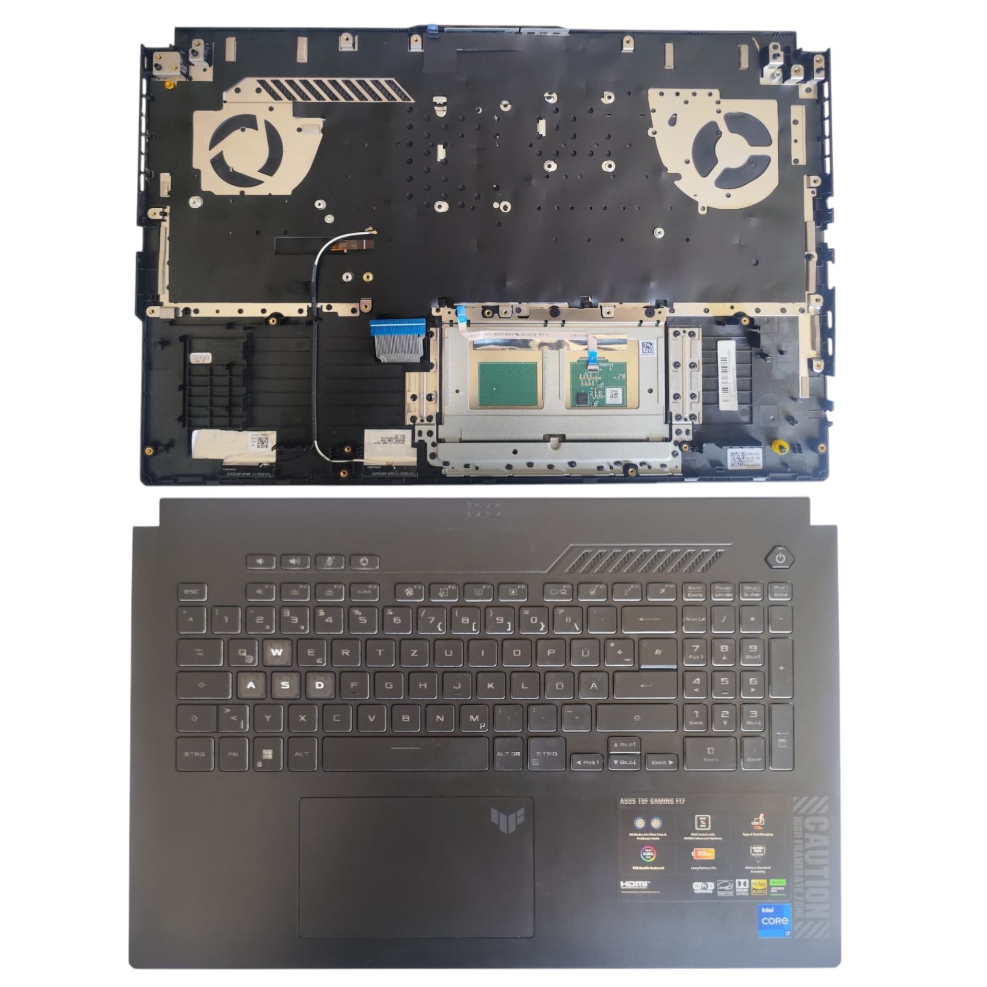 Asus TUF Gaming F17 FX707 Klavye Kasası Orjinal Yedek Parça