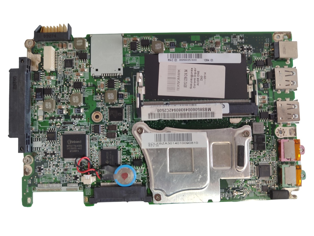 Acer Aspire One ZA3 DA0ZA3MB6E0 Anakart