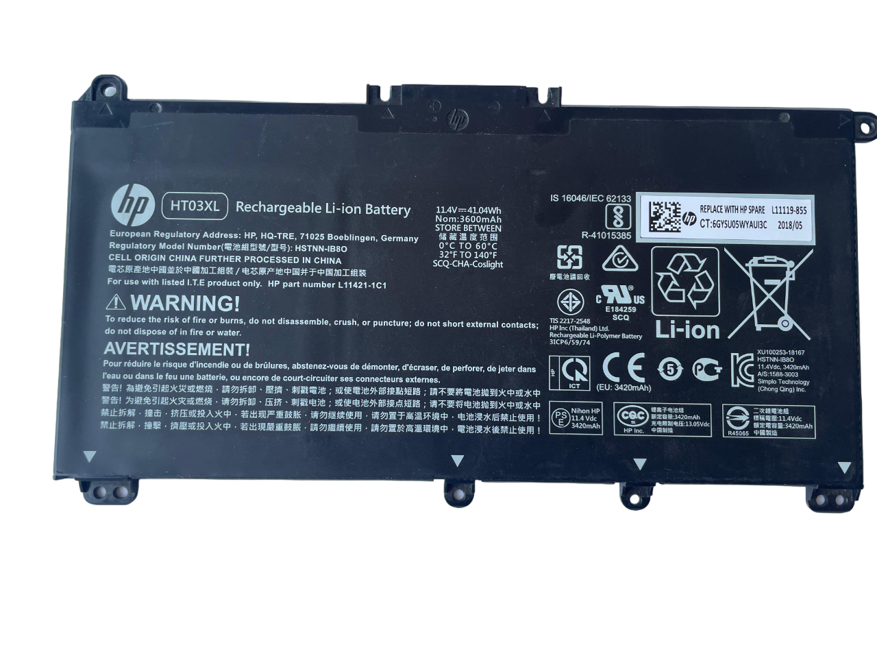 Orijinal Hp Pavilion 15-cs, 15-cw, 15-cu, HT03XL Notebook Bataryası Laptop Pil