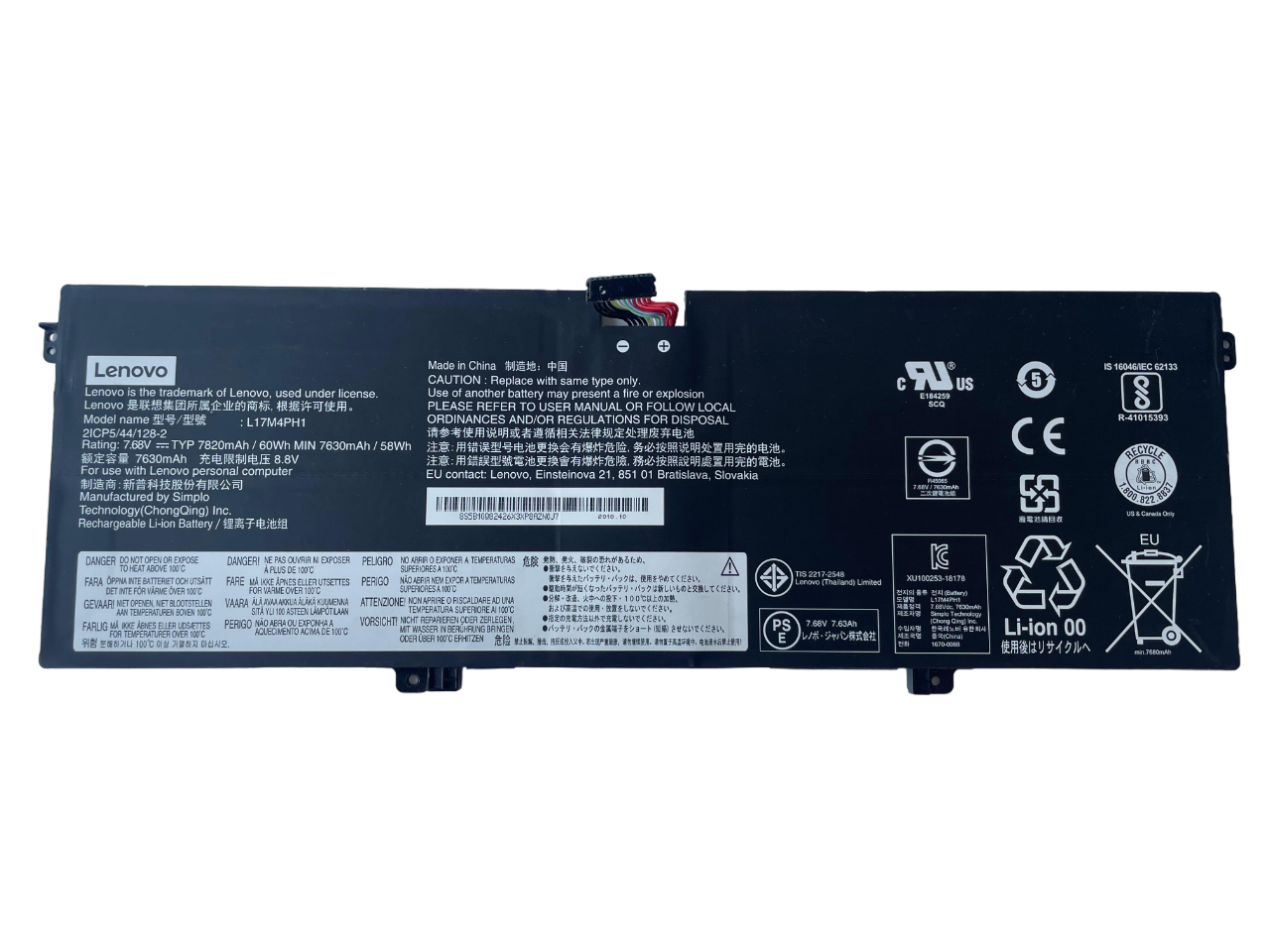 Lenovo IdeaPad Yoga C930-13IKB, L17C4PH1, L17M4PH1 5B10W67176 5B10Q82425 Notebook Bataryası