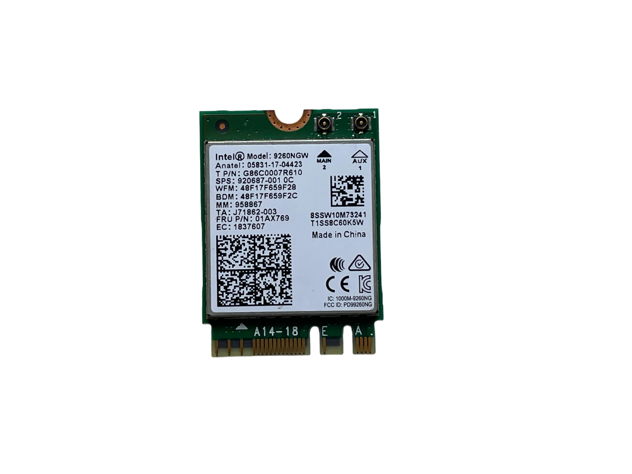 Lenovo Yoga C930-13IKB 81C4 Wifi Kartı 9260NGW