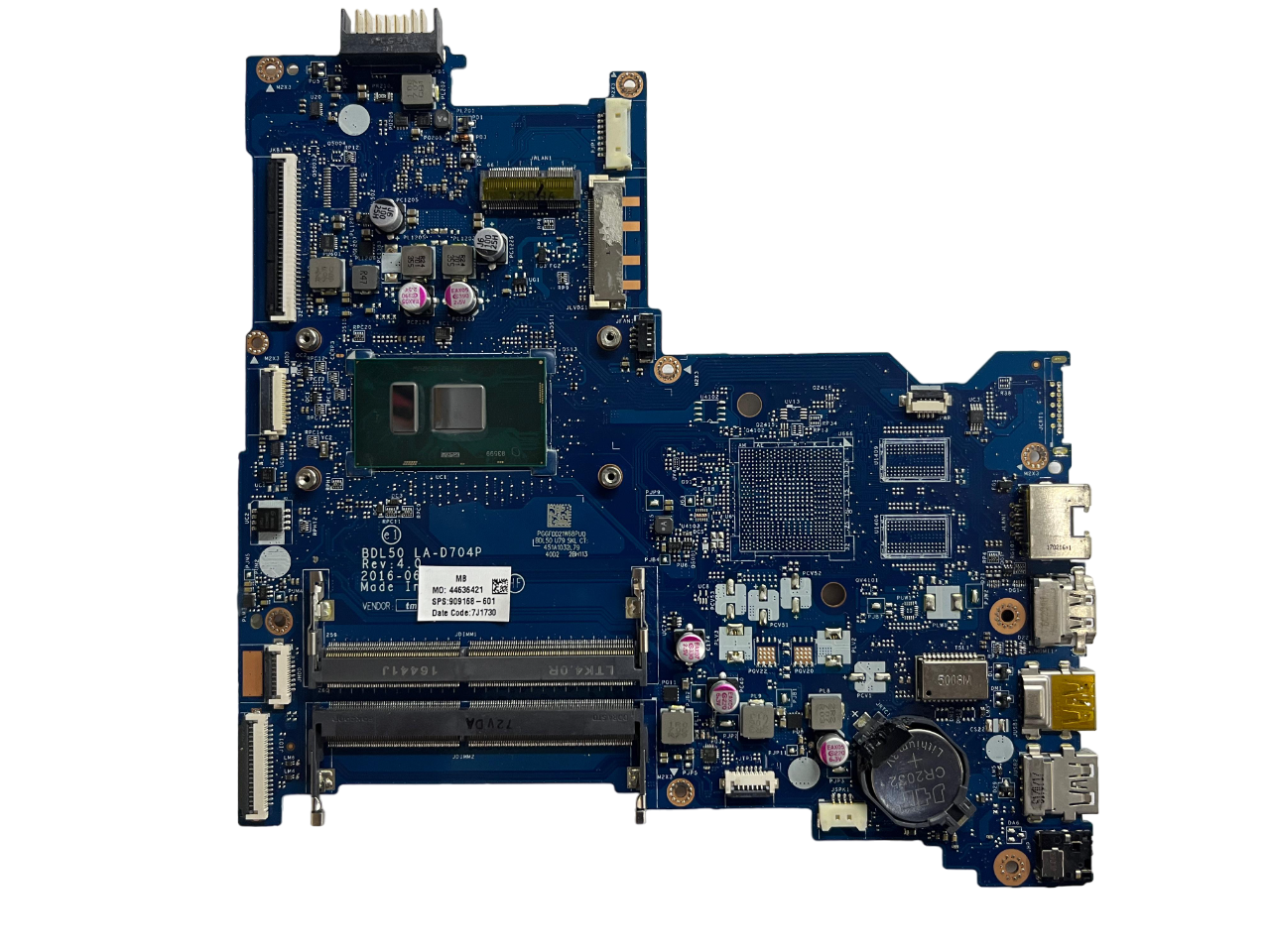 HP Pavilion 15-AY 250 G5 Anakart i3-6006U Onboard LA-D704P Rev:4.0