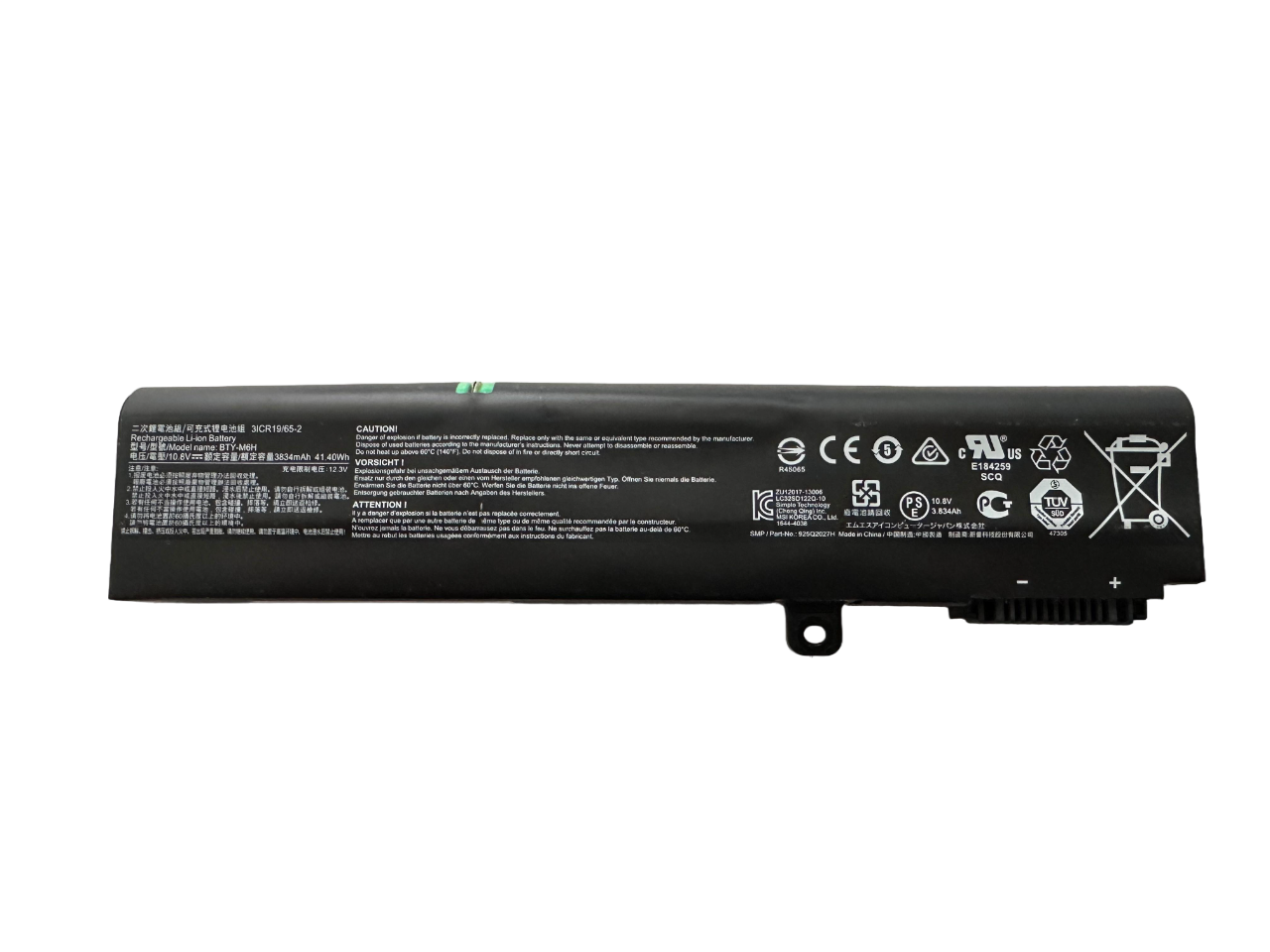 MSI BTY-M6H, MS-16J2 GL72 GP72, GL62, GL62VR, GL62M GL62MVR GP62, GE72, GE62 GE62VR GE72VR PE60, PE70, GE63 MS-1792, MS-1795, MS-1796 MS-16J1, MS-16J2, MS-16J3 MS-16J4, MS-16J5, MS-16J6 BTY-M6H, 3ICR19/65