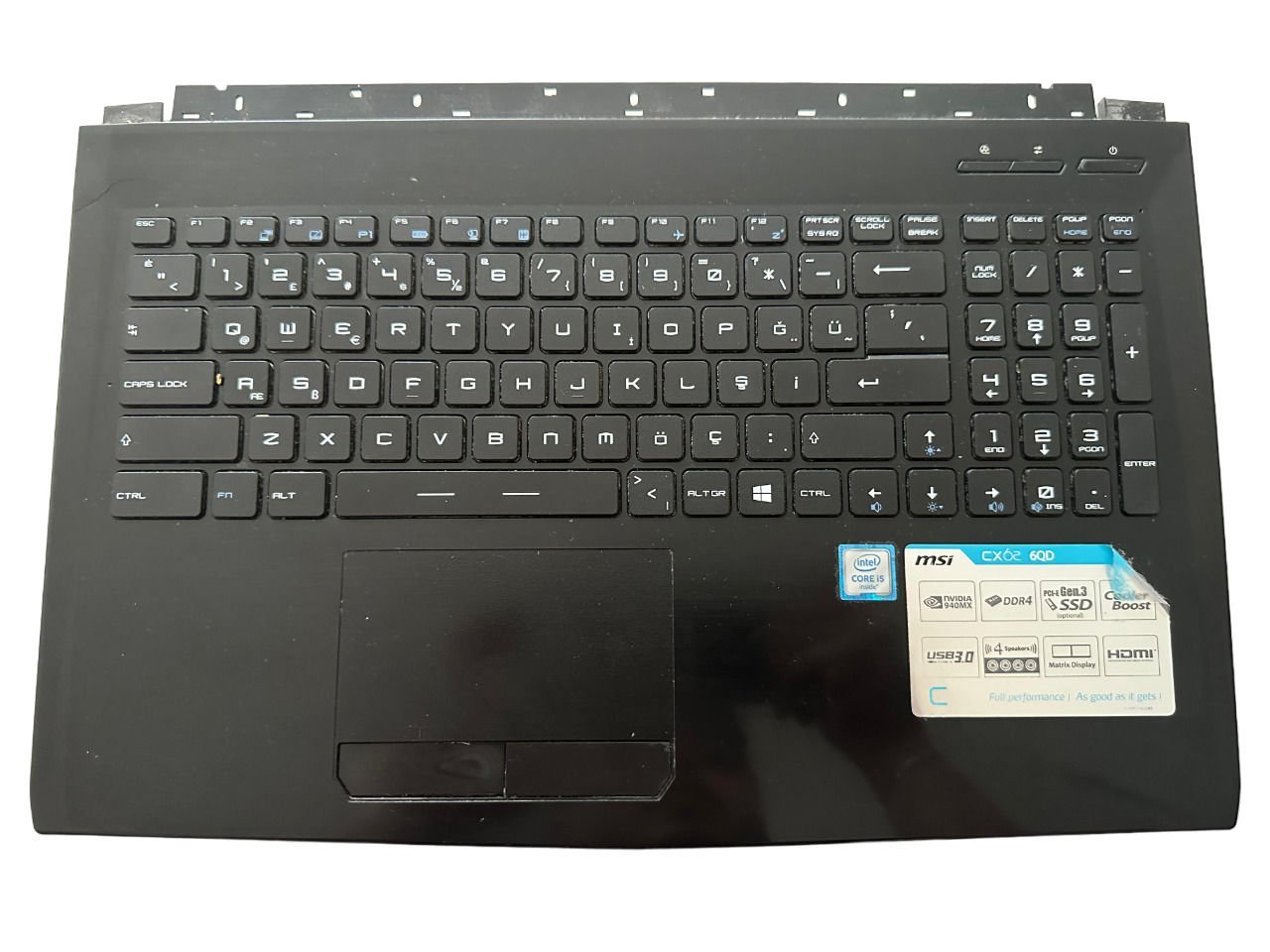 MSI GP62 GL62 PL62 MS-16JB MS-16JD MS-16J9 KLAVYE KASA E2P-6J4C612-P89 E2P-6J4C213-P89