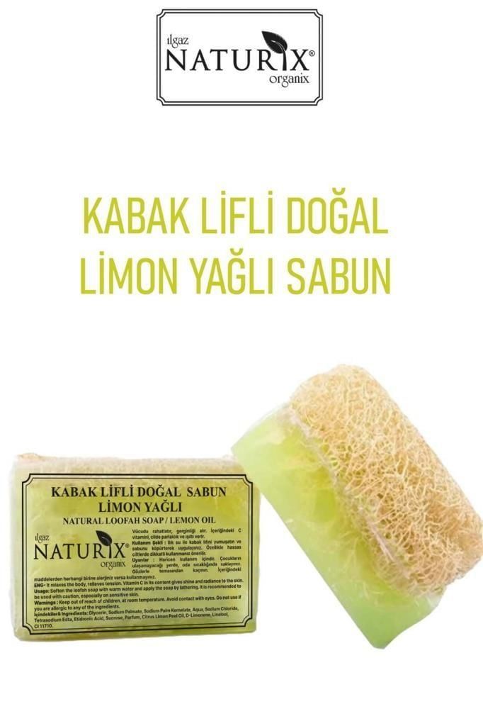 Kabak Lifli Doğal Limon Yağlı Sabun 130gr