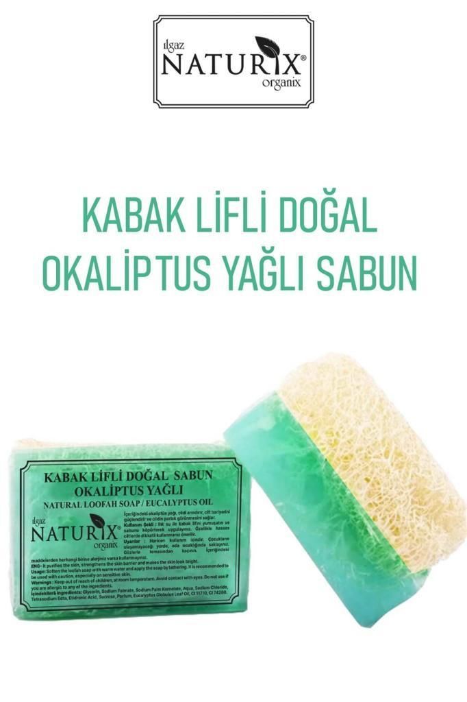 Kabak Lifli Doğal Okaliptus Yağlı Sabun 130gr