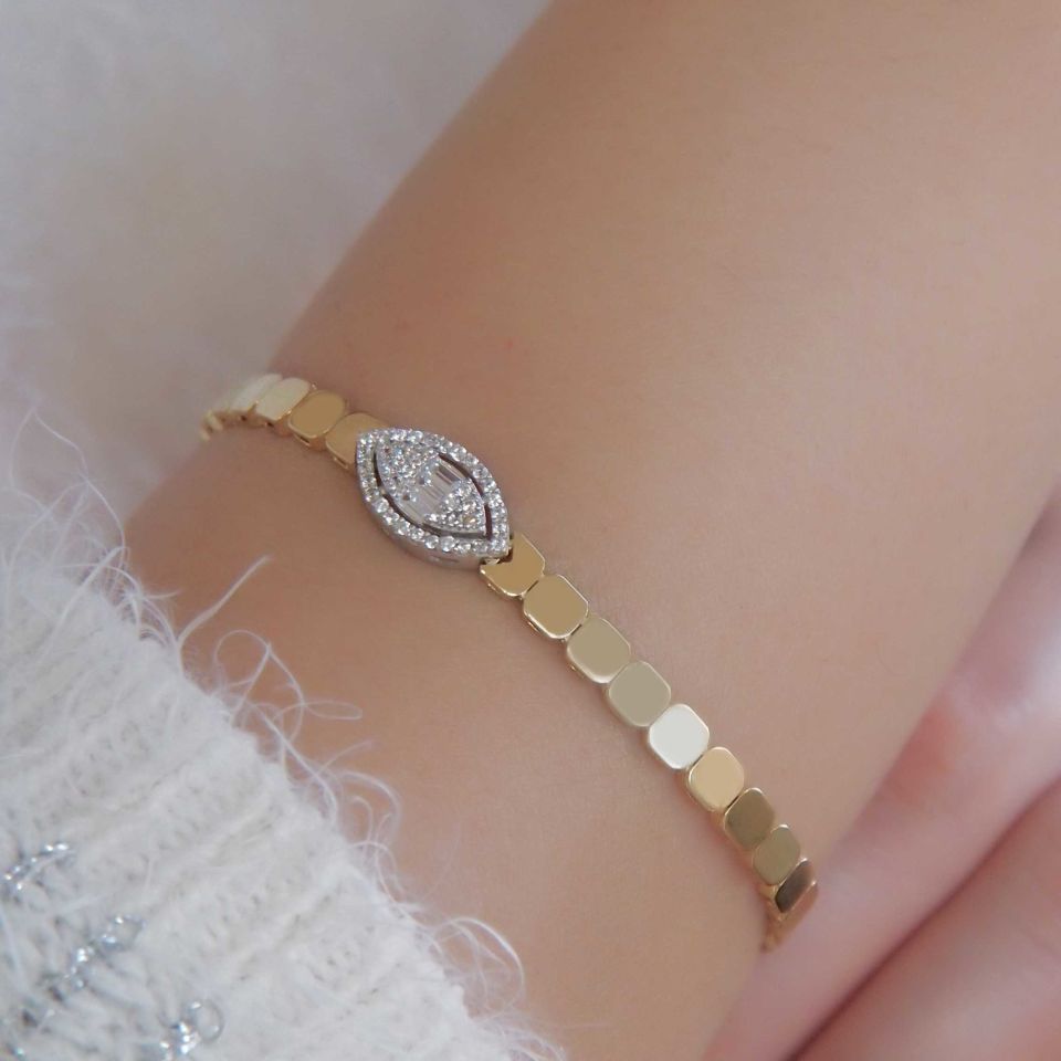 Taşlı Altın Bileklik B608438