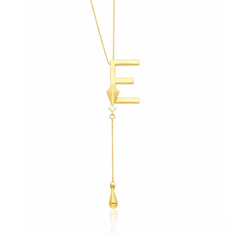 Altın E harfi Kolye B928551