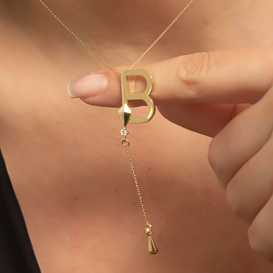 Altın B harfi Kolye B928872