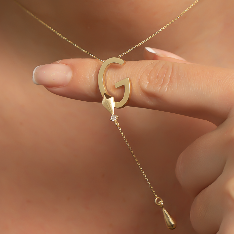Altın G harfi Kolye B932092