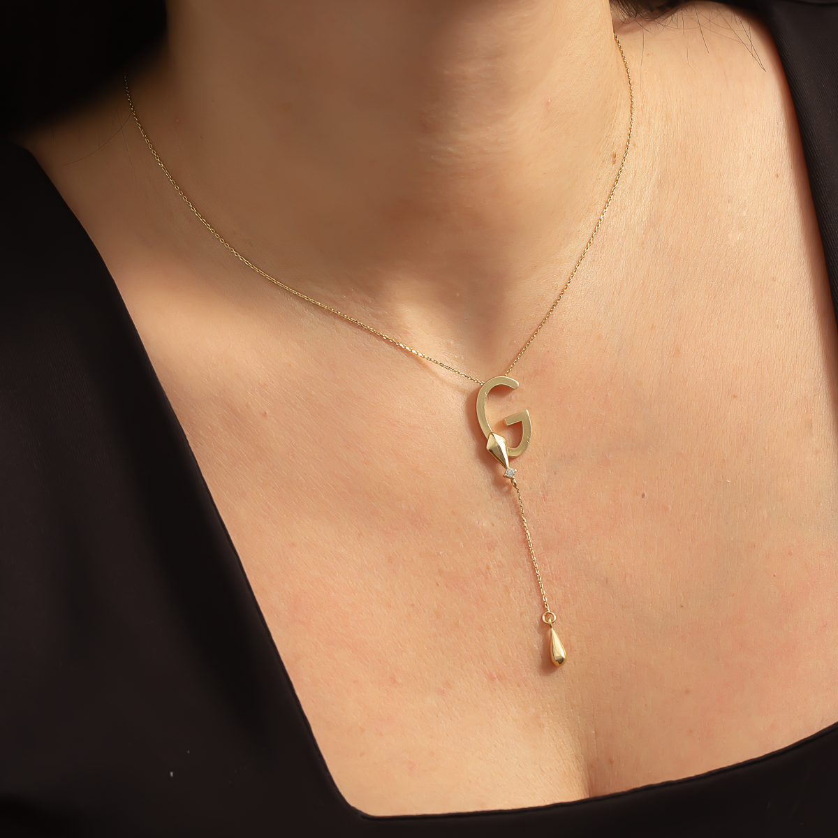 Altın G harfi Kolye B932092