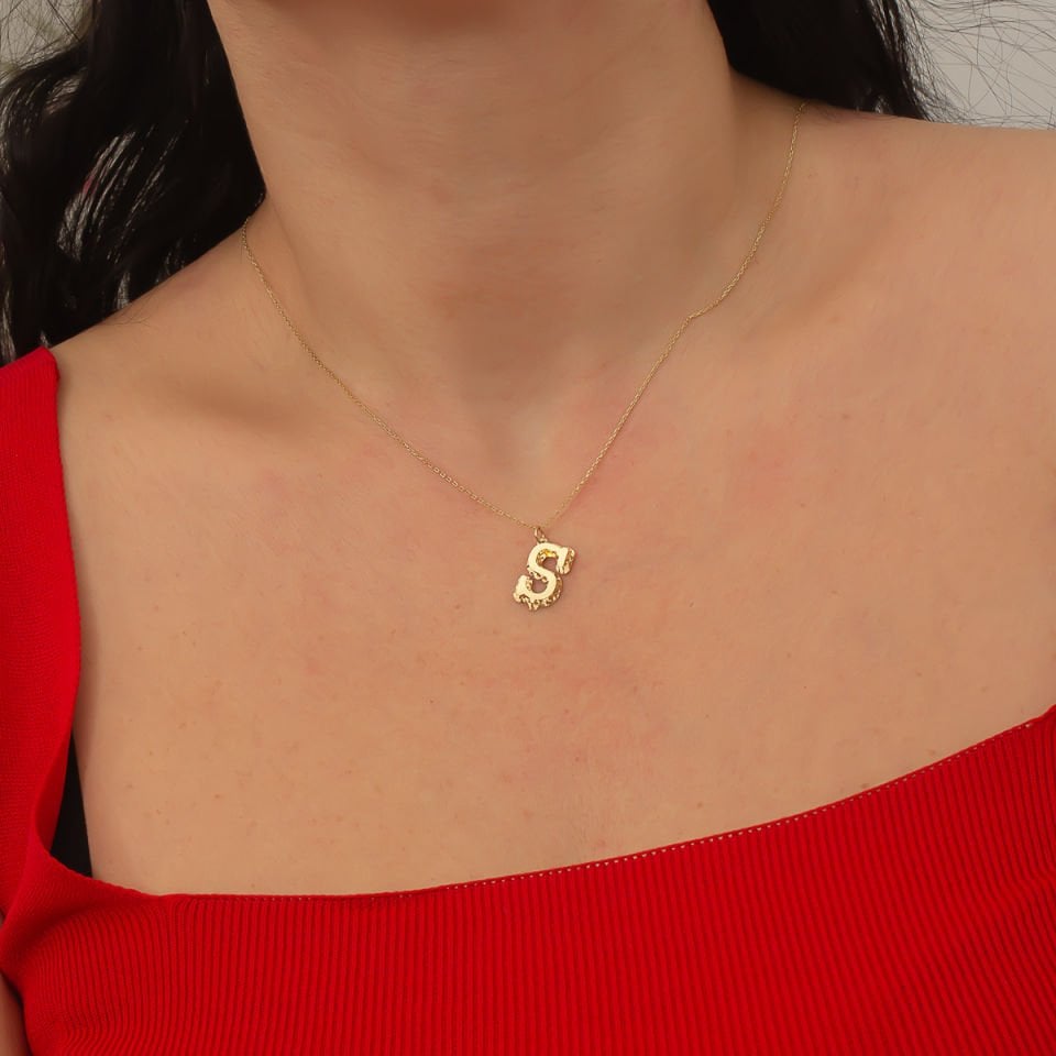 Altın S Harfi Kolye B927864