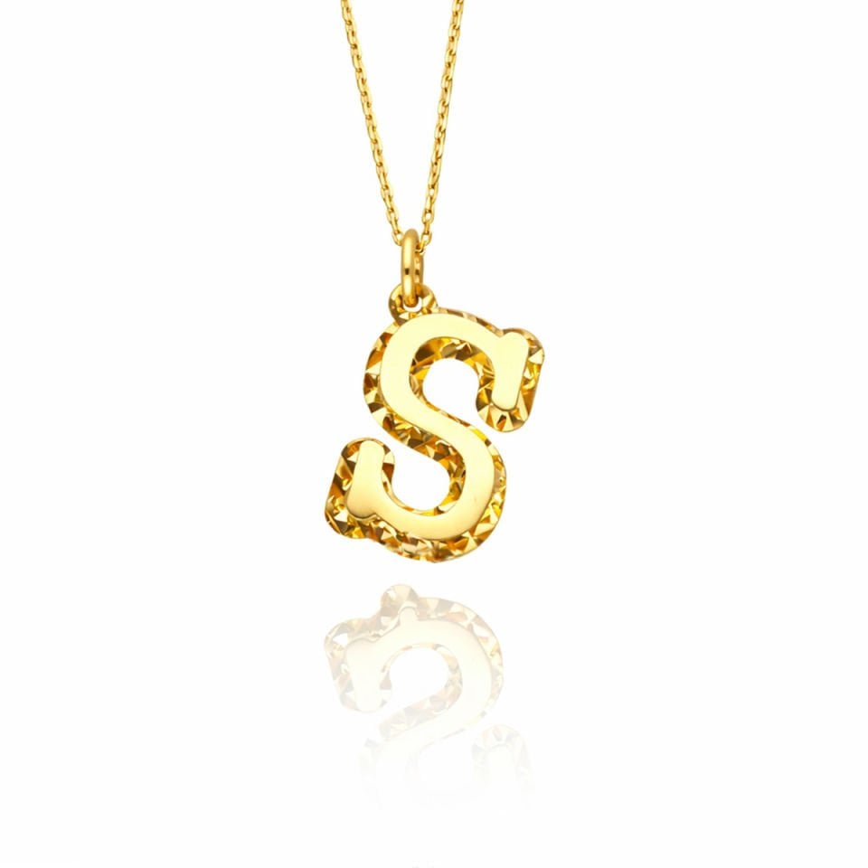 Altın S Harfi Kolye B927864