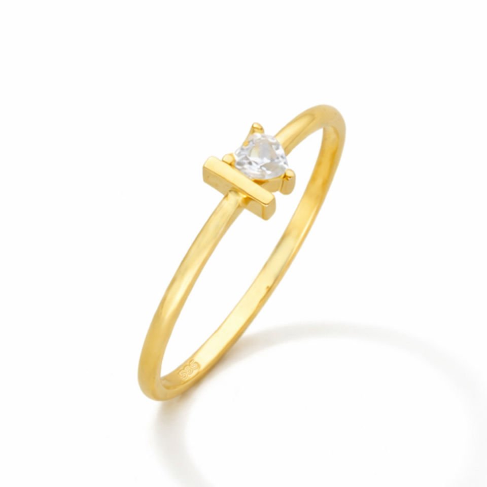 Altın I Harfi Yüzük B933367