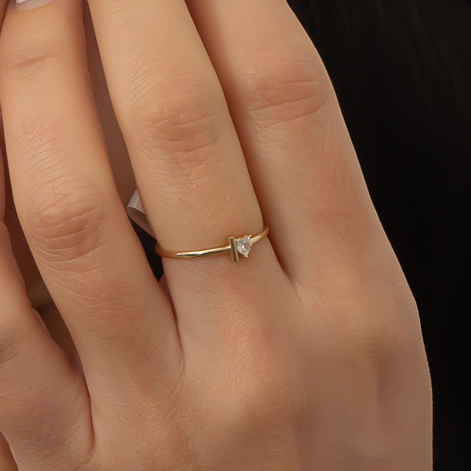 Altın I Harfi Yüzük B933367