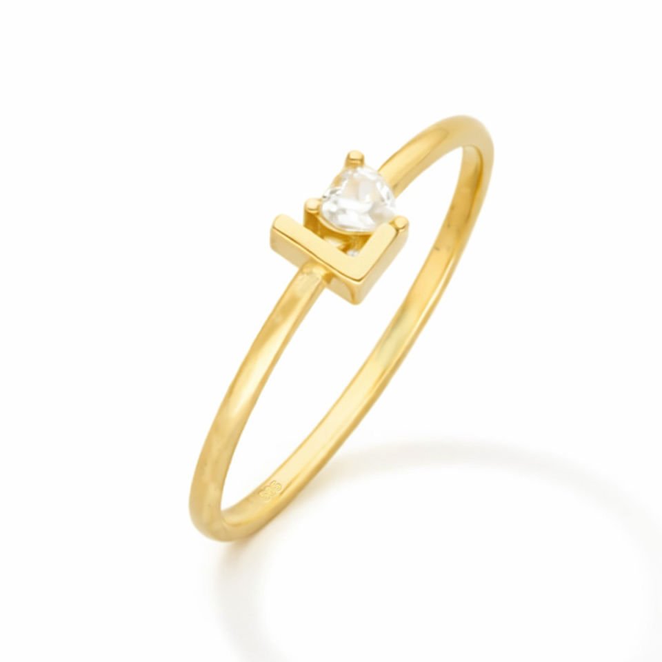 Altın L harfi Yüzük B933368