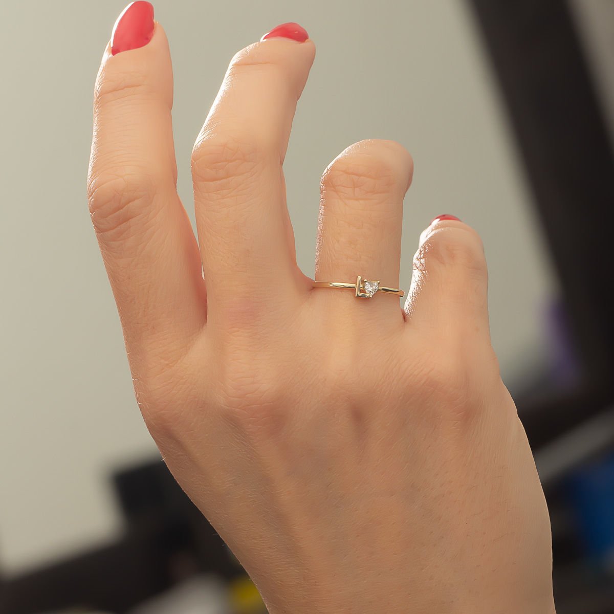 Altın L harfi Yüzük B933368