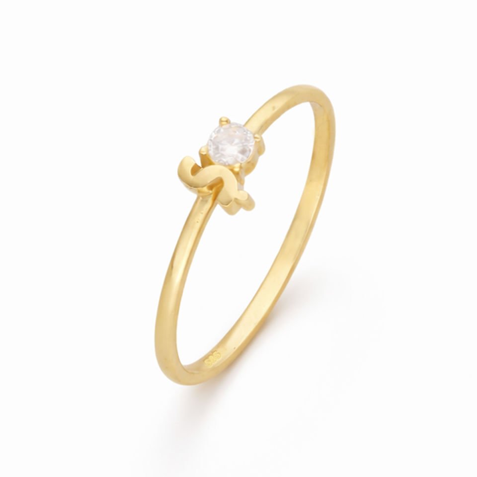 Altın Ş harfi Yüzük B933372