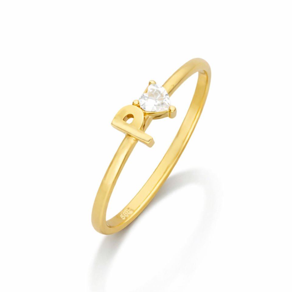 Altın P harfi Yüzük B933374