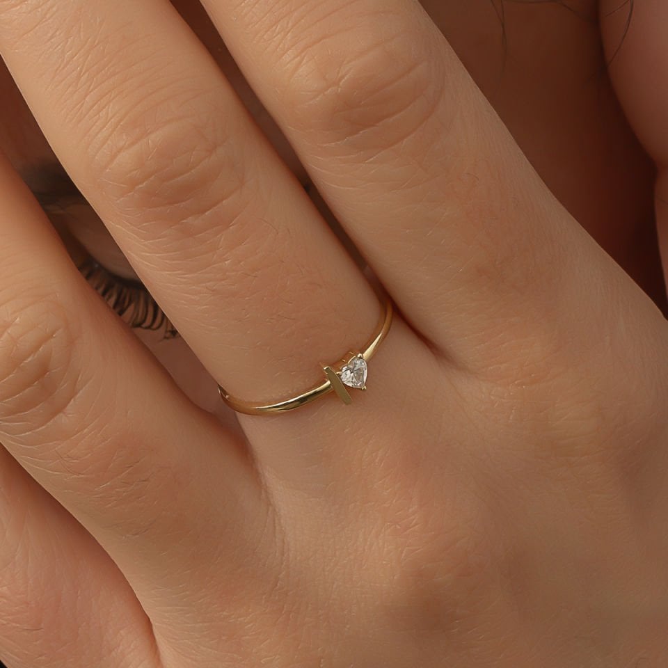 Altın İ Harfi Yüzük B933375