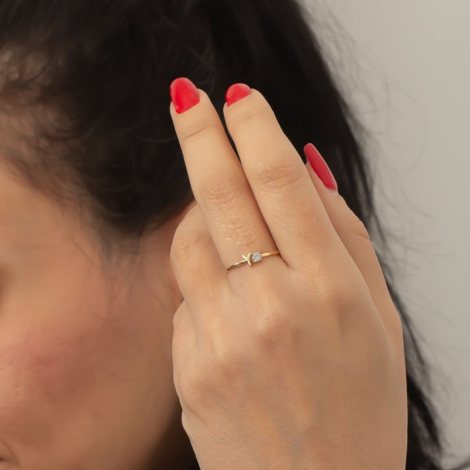 Altın Y Harfi Yüzük B933381