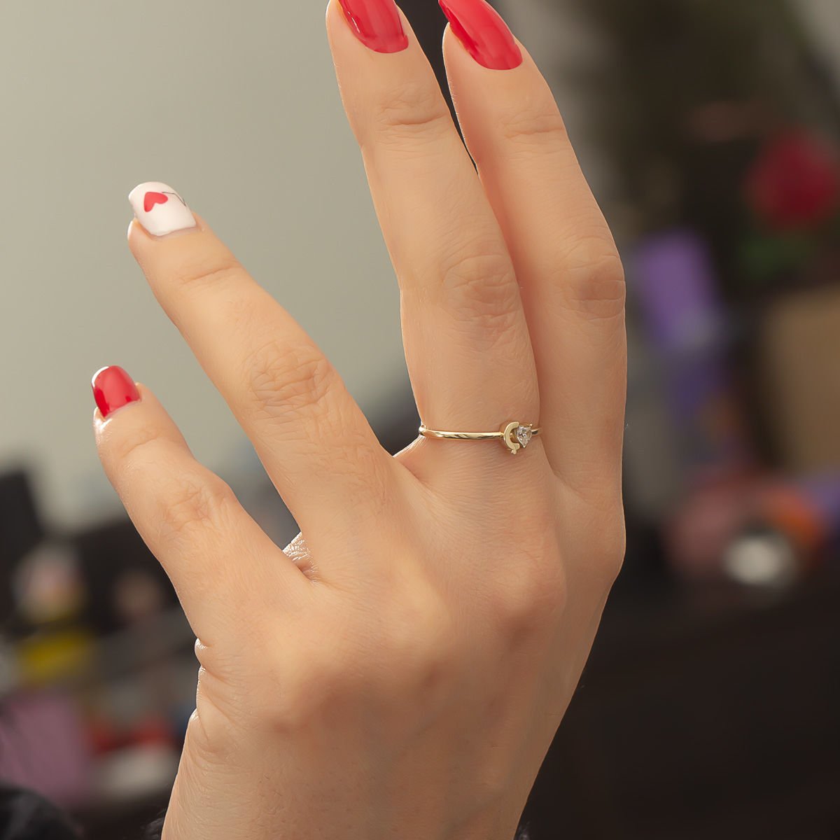 Altın Ç Harfi Yüzük B933382