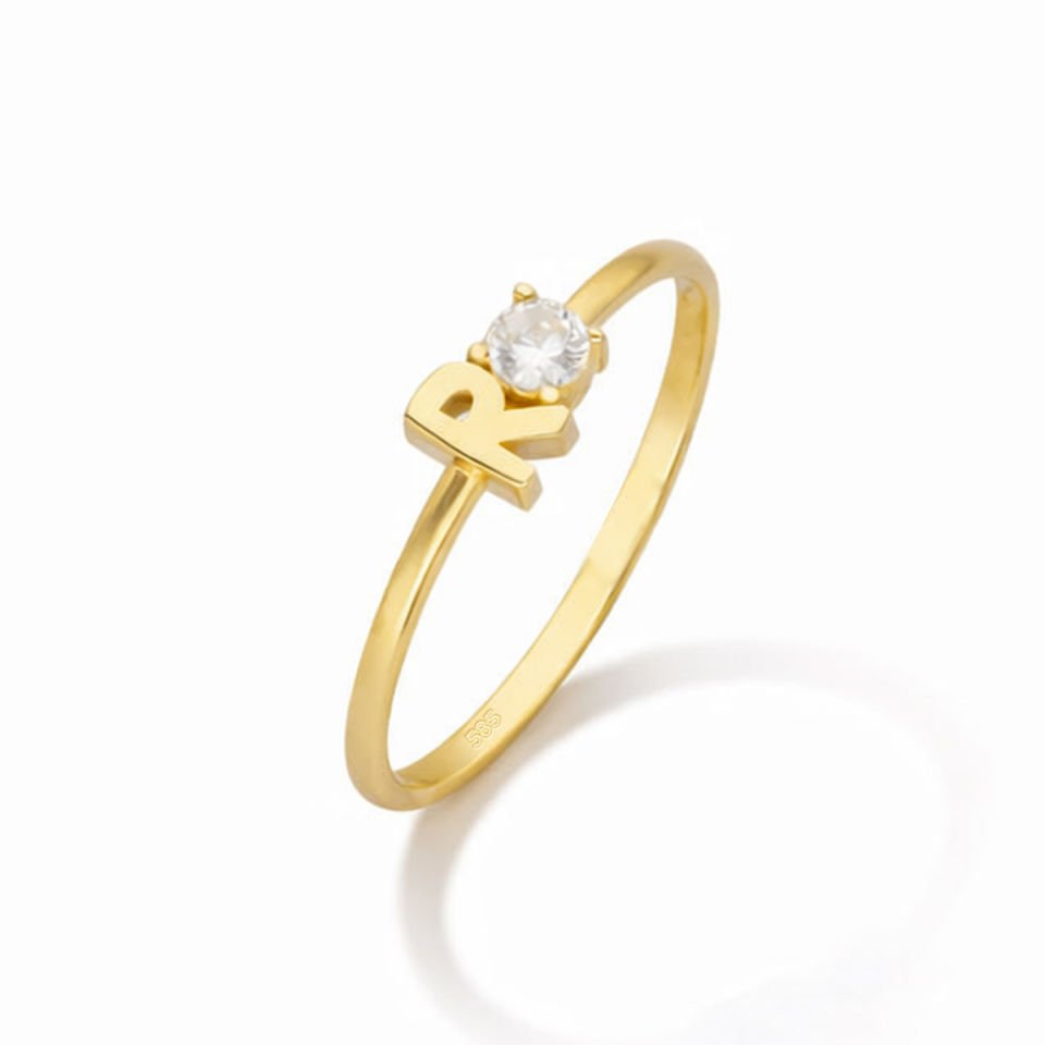 Altın R Harfli Yüzük B933385