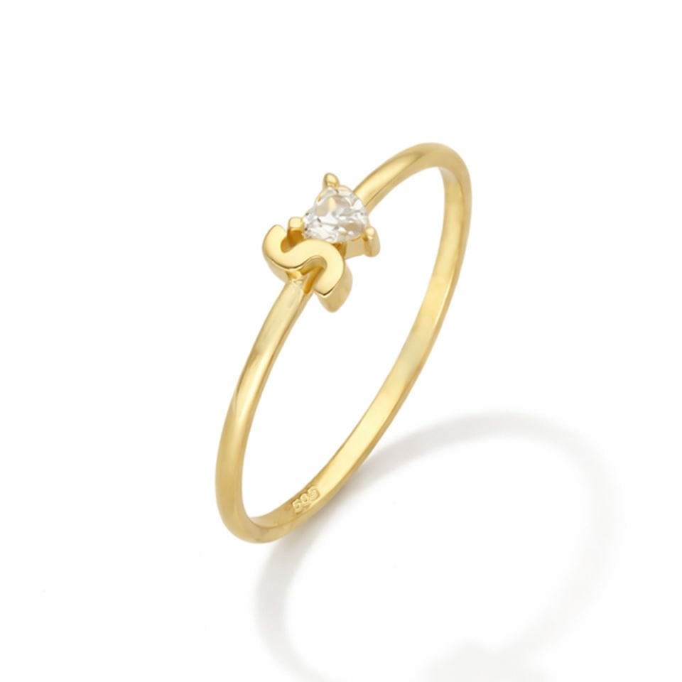 Altın S Harfi Yüzük B933386