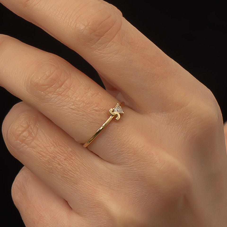 Altın S Harfi Yüzük B933386