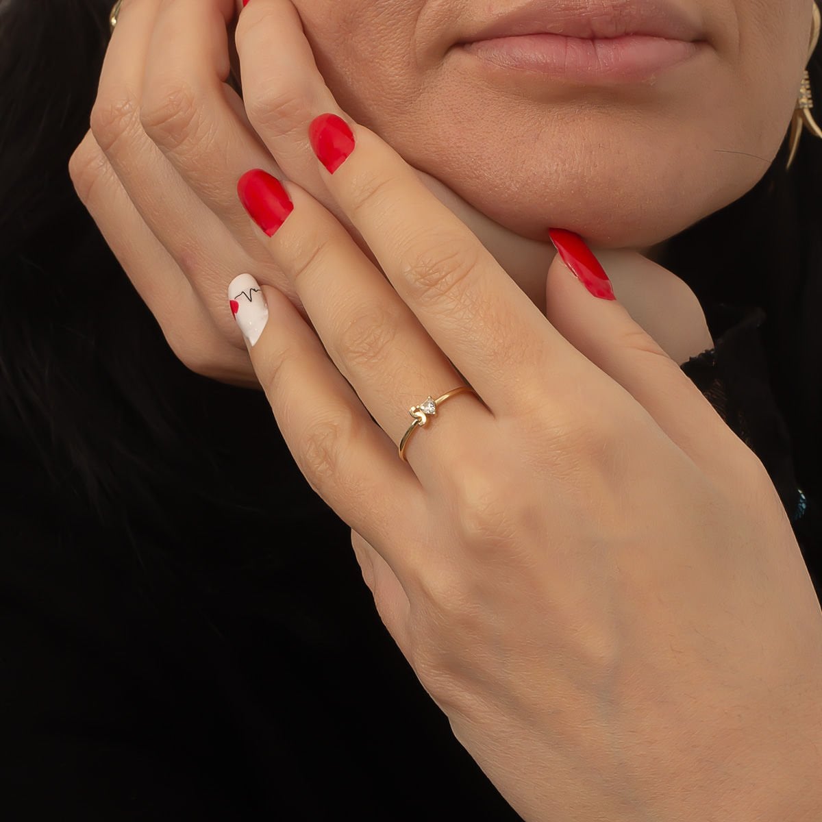 Altın S Harfi Yüzük B933386