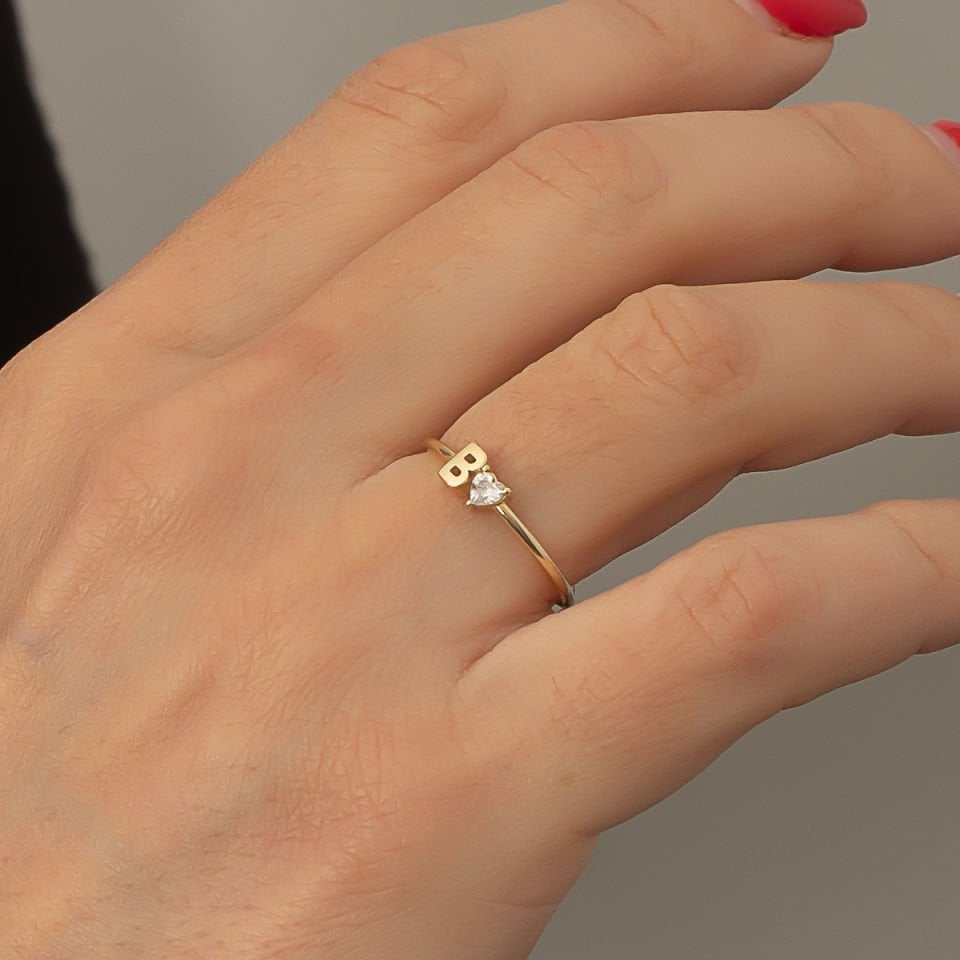 Altın B Harfli Yüzük B933392