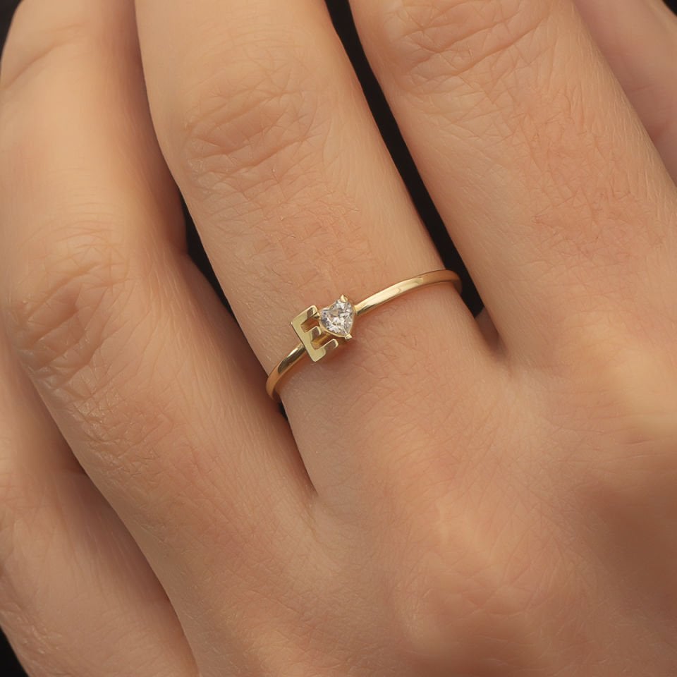 Altın E Harfli Yüzük B933396