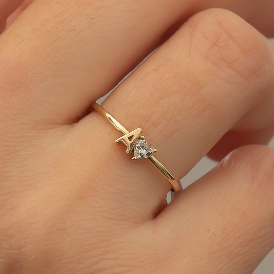 Altın A Harfli Yüzük B933398