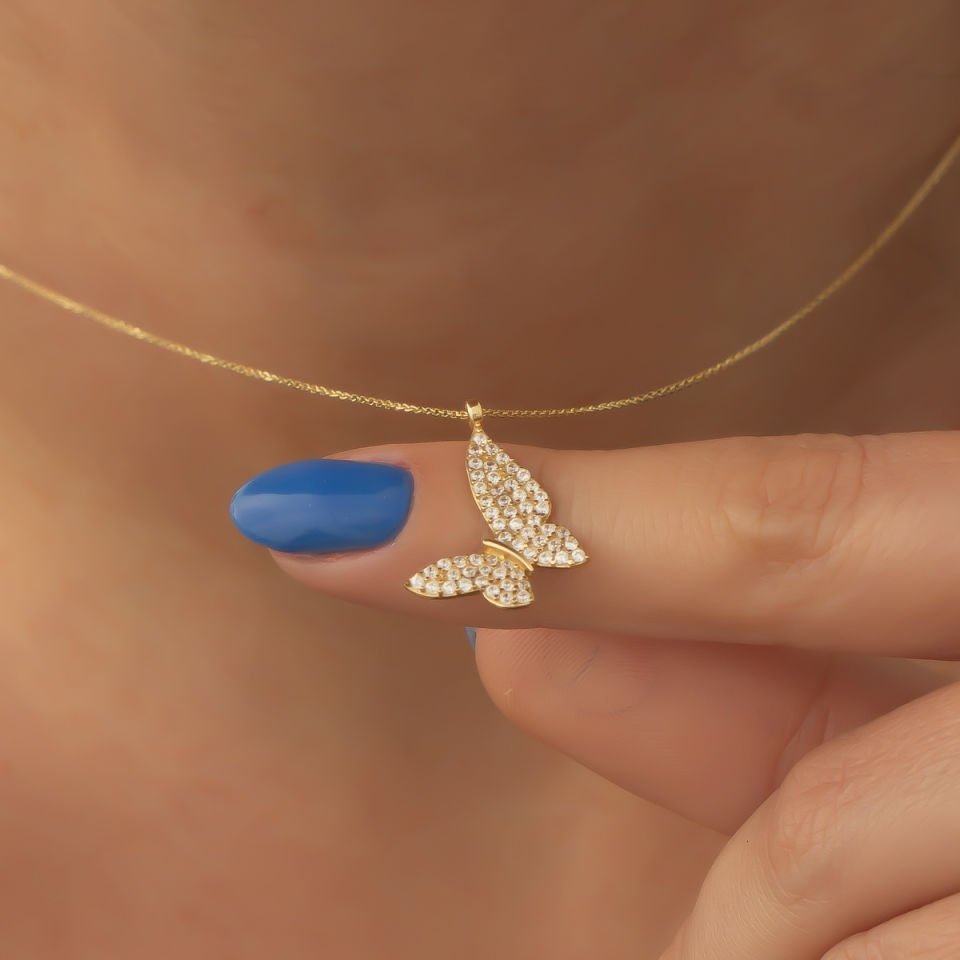 Altın Kelebek Kolye B931710