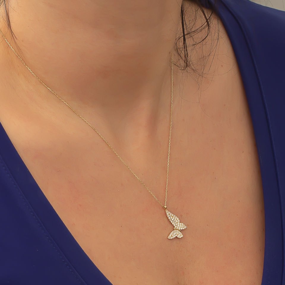 Altın Kelebek Kolye B931710